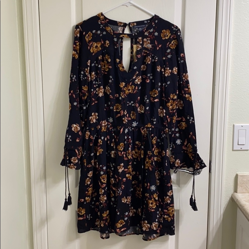 American Eagle Outfitters floral black dress
